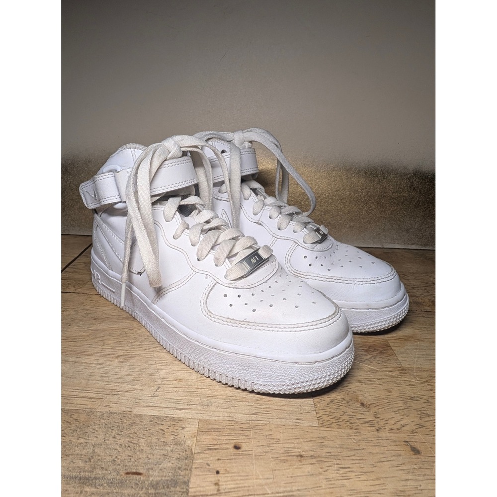 Nike Air Force 1 Mid LE GS Triple White DH2933-111 Size 4.5Y Kids Womens 6